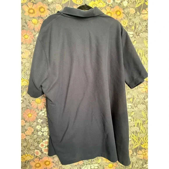 Carhartt Men's 2XL Tall Navy Blue Loose Fit Work Polo Shirt Pocket - Picture 7 of 7